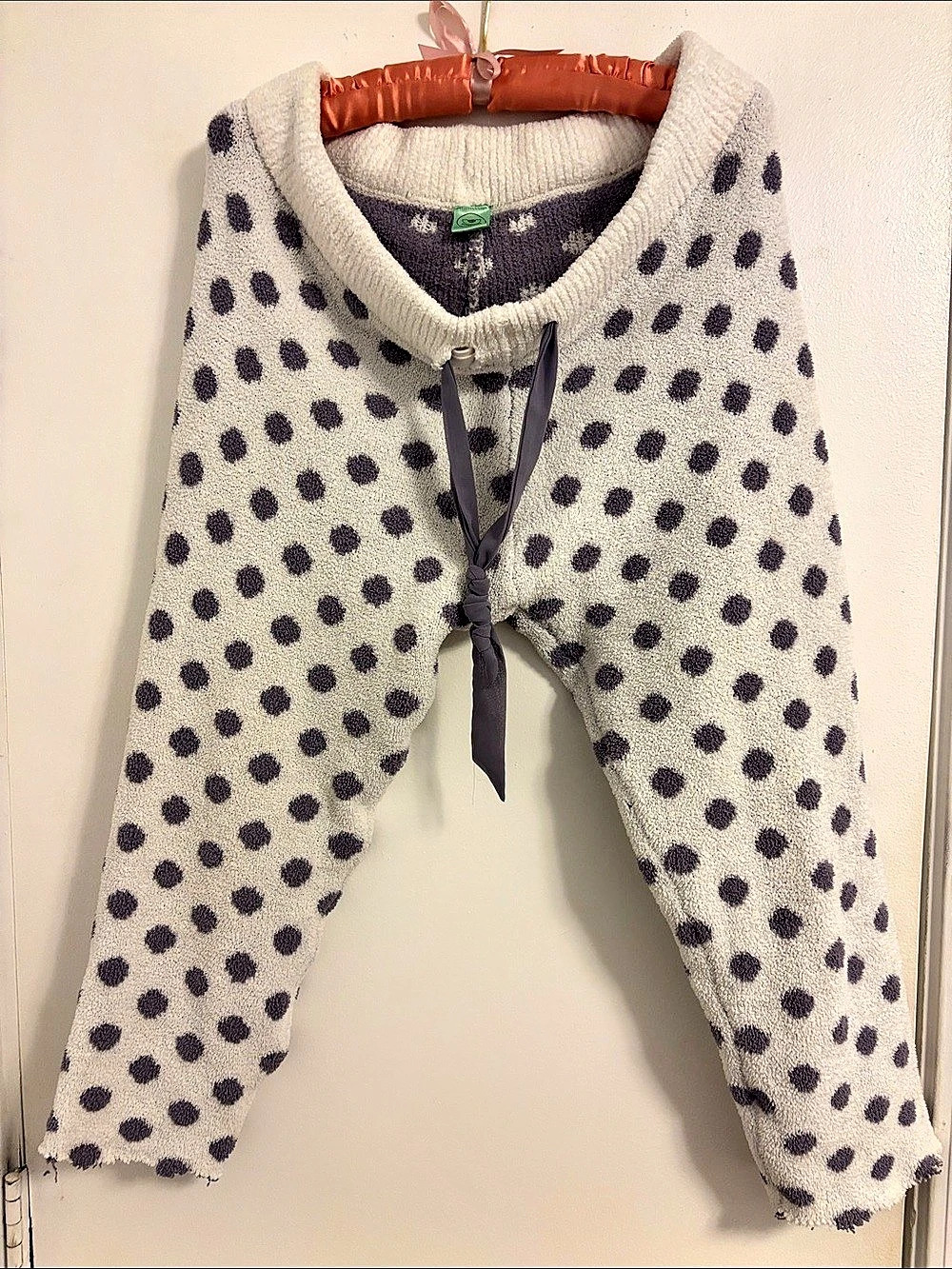 honeydew CUT OFF  Polka Dot Lounge Pants in White & Purple